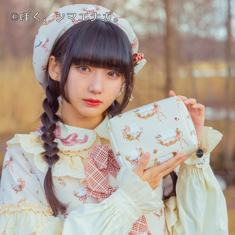 RITSUKO SHIRAHAMA 24冬コレクション 異素材ワンピ ほぼ未使用 ぼく、シマエナガ。 x HoshibakoWorks Collaboration 前ボタンロング