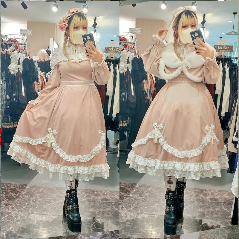 星箱Works】 桃源華 ファーケープ付きワンピース/A24A23359 | KIST ON