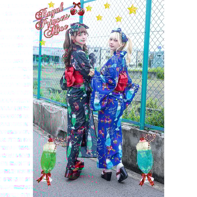 princessalice にゃいすクリームソーダ・浴衣（青） Royal Princess Alice】にゃいすクリームソーダ・浴衣 | KIST ONL