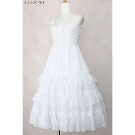 【Victorian maiden】シャーリングシフォンロングアンダードレス