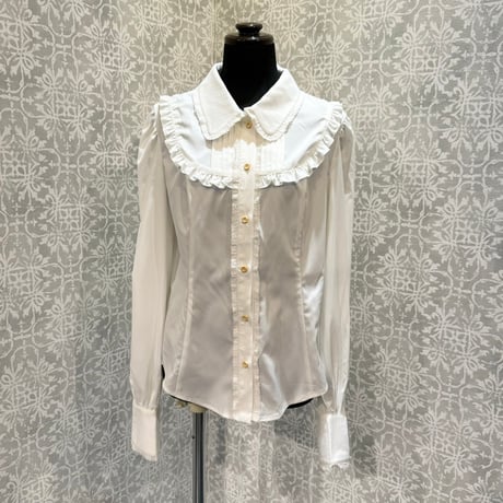 【星箱Works】ジャスミン 刺繍フリルブラウス/P33103037