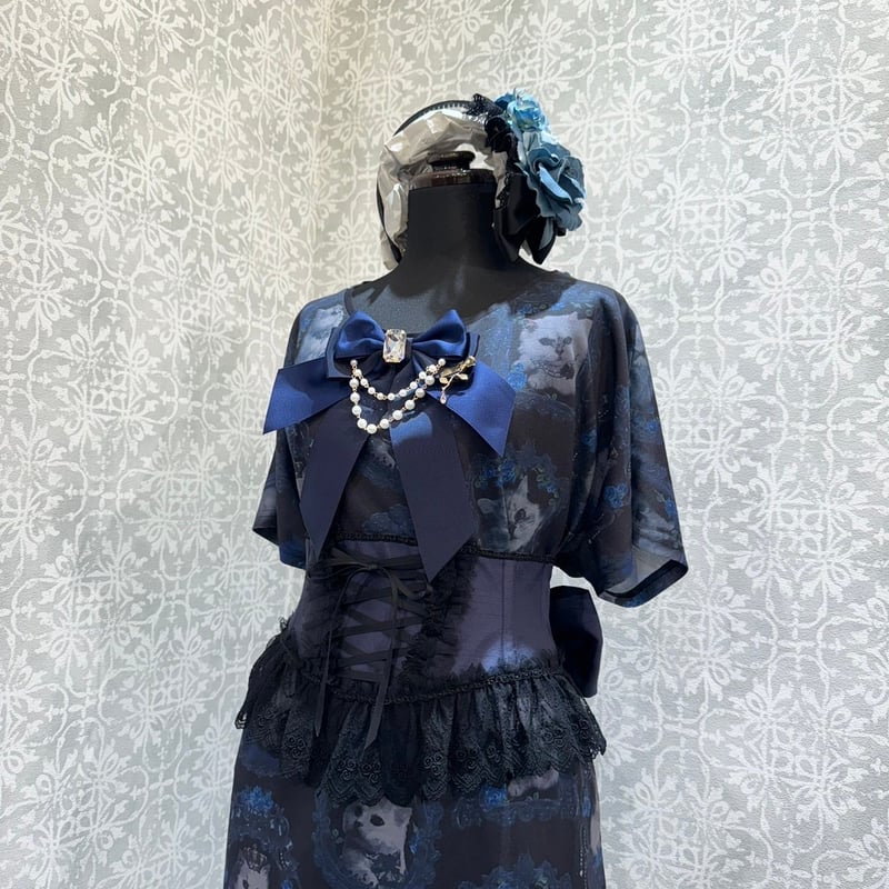 Enchantlic Enchantilly】チュールレースリボンコルセット Enchantlic Enchantilly】チュールレースリボンコルセット