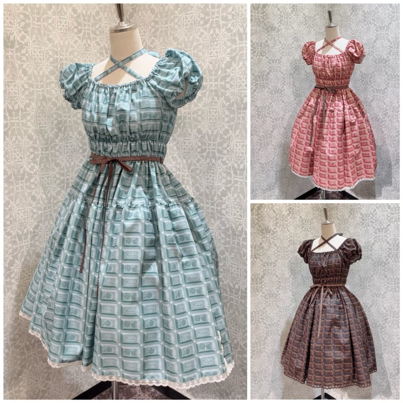 アンシャンテリックアンシャンテリー　お城柄ワンピース　ピンク 公式】Enchantlic Enchantilly | アンシャンテリック アンシャン