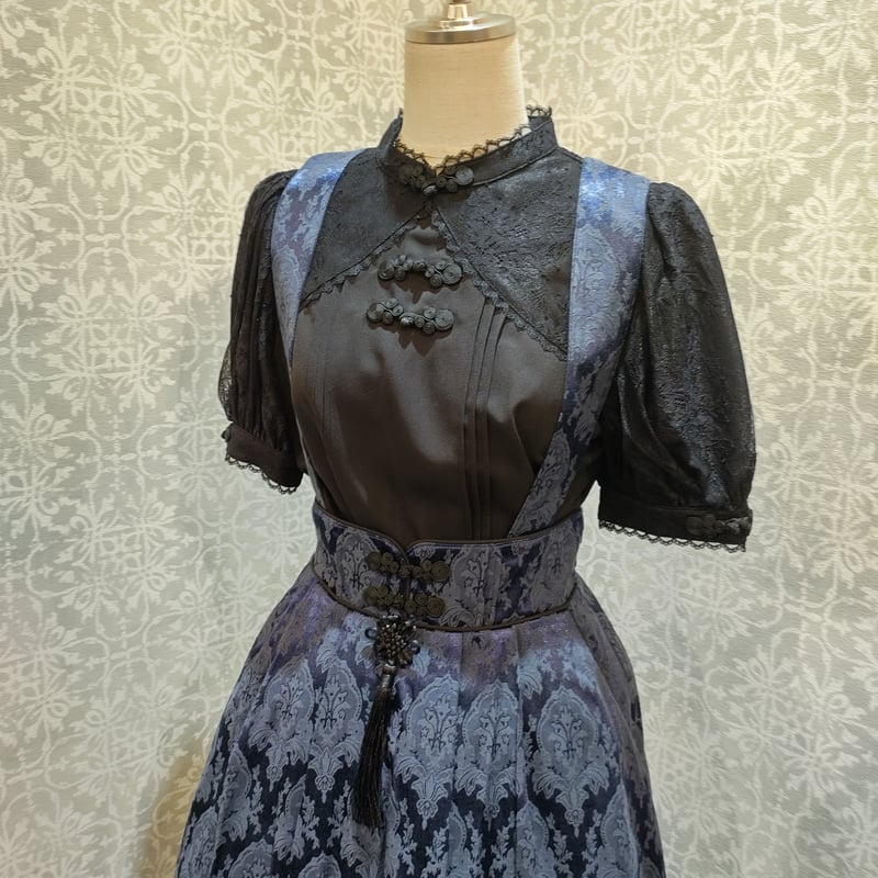 Amavel Oriental Arabesque ロングスカート＆ブラウス ◇Oriental Arabesqueマオカラーブラウス＆ロングスカート