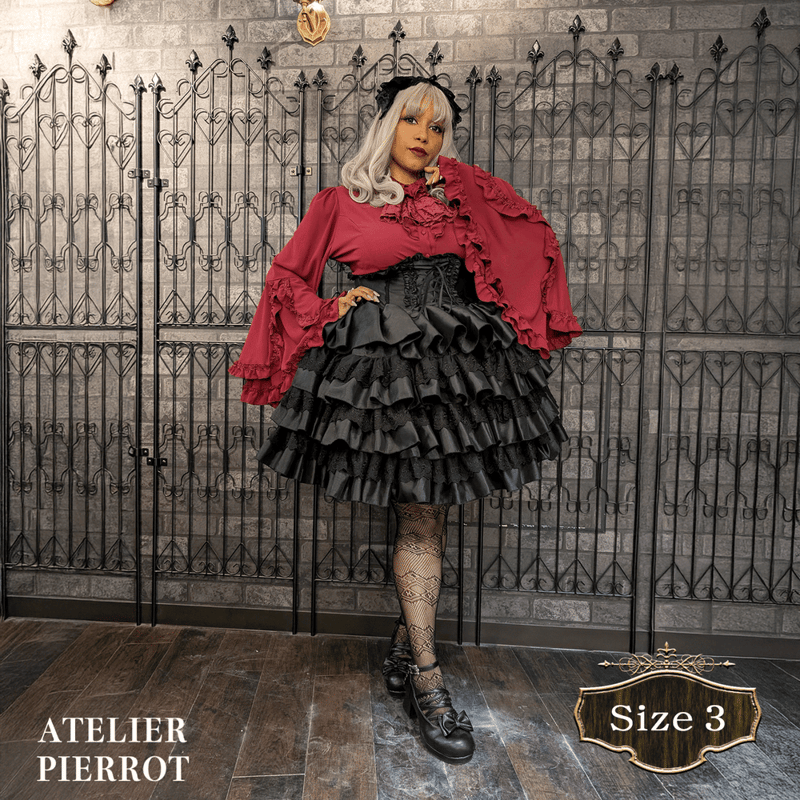 ルイーズジャボタイブラウス　綿 ATELIER PIERROT】ルイーズ ジャボタイ ブラウス【サイズ2