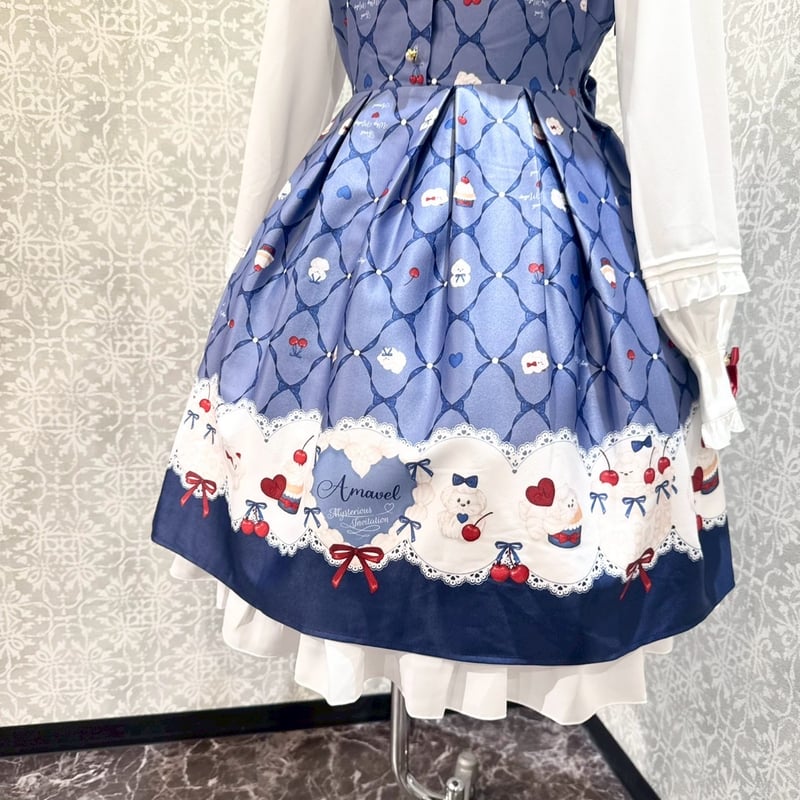 新品♡アマベル♡Sweet Whipプリントワンピ♡ブラウン♡リボンノベルティ付 Sweet Whip プリントワンピース （9295740043495）– Amavel