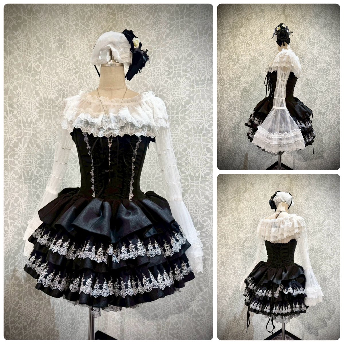 ATELIER-PIERROT】Mini Corset Dress (シルバーレースver)