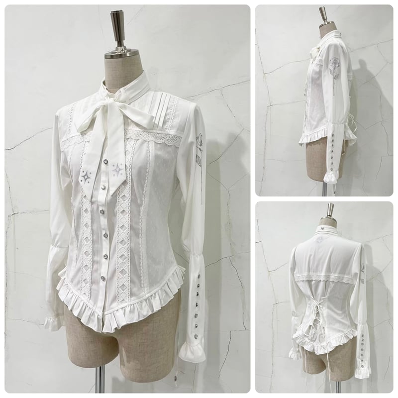 【極美品】MAX&Co　シアー ブラウス　3Dフラワー　シルク混　大きいサイズ 極美品】MAX&Co シアー ブラウス 3Dフラワー シルク混 大きい