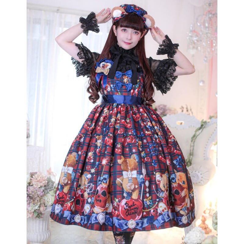 スカルサイコチェリー Spinコラボ ジャンパースカート