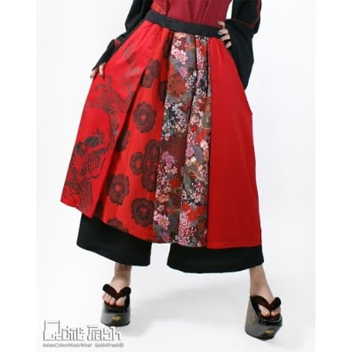 Qutie Frash 8分丈袴パンツ 紫 Qutie Frash】8分丈袴パンツ（9882-PT） | KIST ONLINE STORE