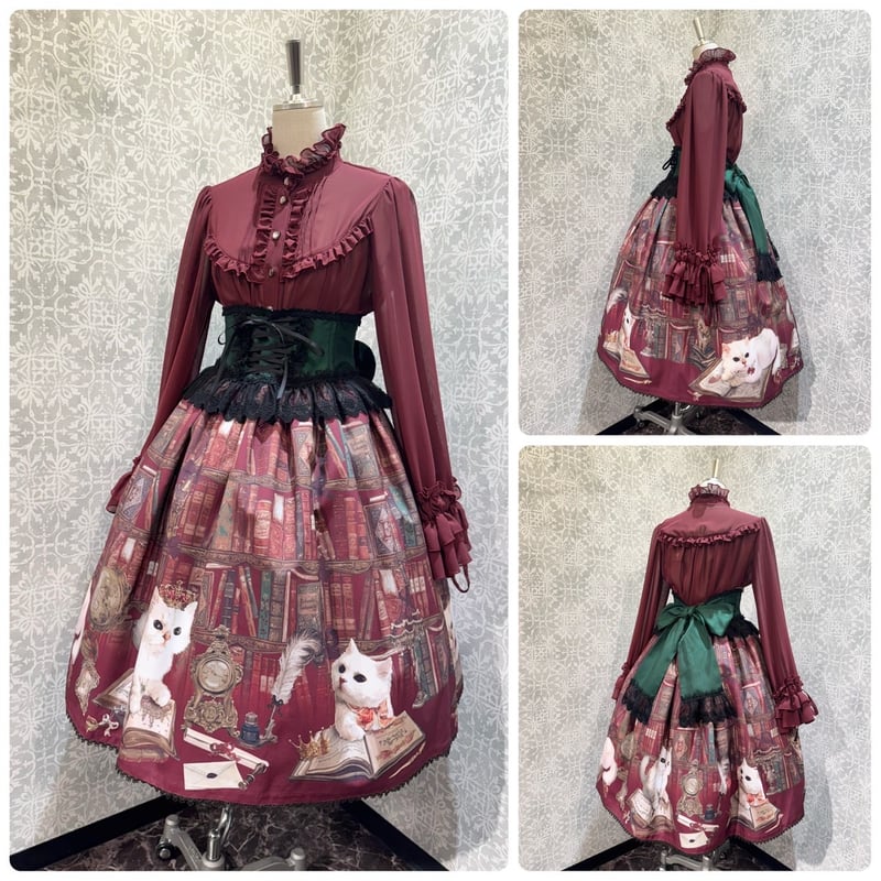 Enchantlic Enchantilly 秘密の書斎　スカート Enchantlic Enchantilly】Queen Cat 〜秘密の書斎〜スカート/0