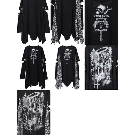 【SEXPOTReVeNGe】SATANIC RITUAL JUDGMENT BLACK カットソー【SA681286】