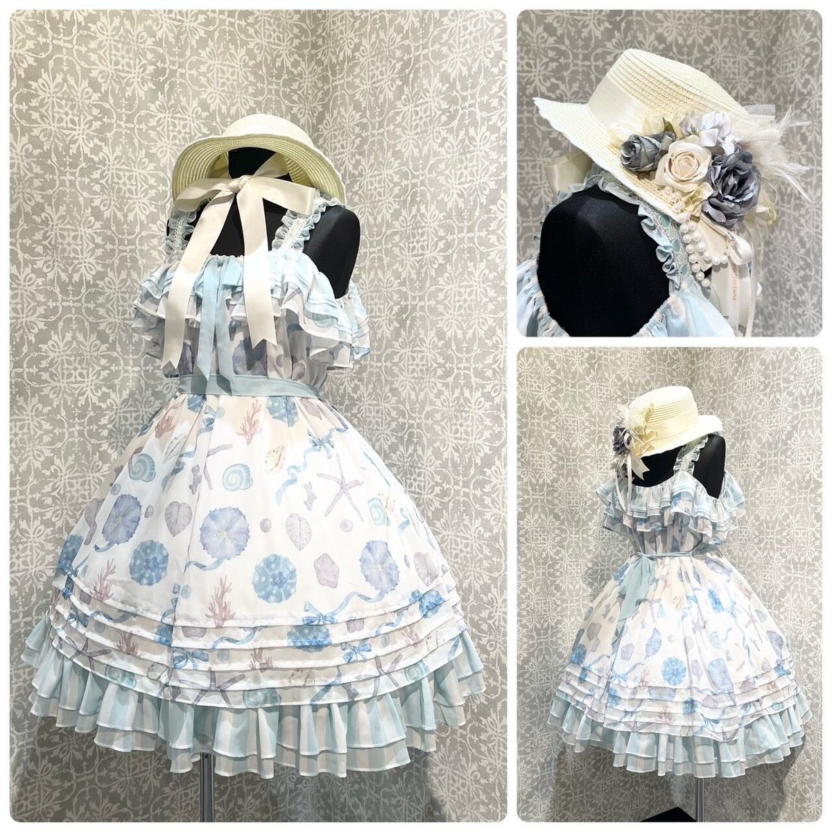 【Triple Fortune】コサージュと羽根飾りの付いた黒のシルクハット Triple Fortune】コサージュと羽根飾りの付いた黒のシルクハット