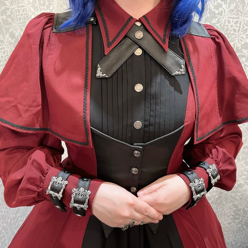 星箱Works】【Fashion Show】帝黒式典 ケープ付ロングワンピース【お