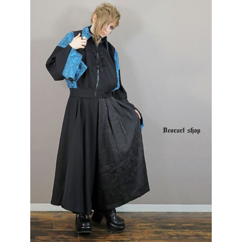 Deorart】[GOTH CHINA] HAKAMA風 アシンメトリーワイドパンツ [袴・