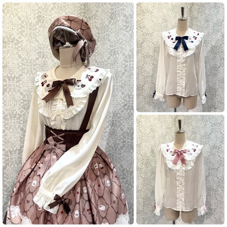Amavel　ブラウス、スカート 💙🖤⚔️ ・ ・ #fleur_de_lis袖2wayブラウス_amavel