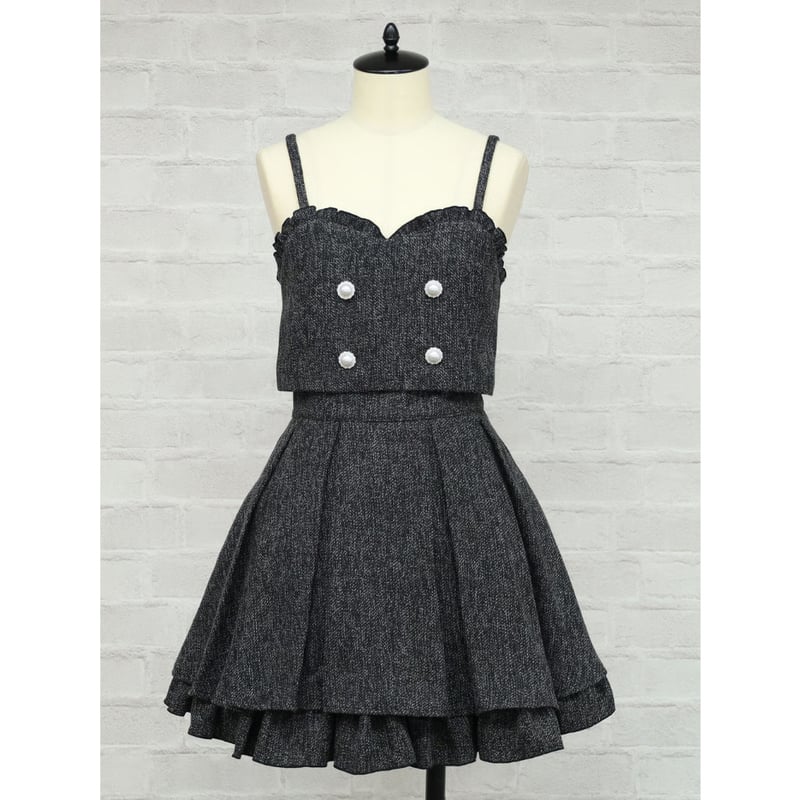 Amavel】Suger Tweed ビスチェ＆スカートセットアップ/126170501 |
