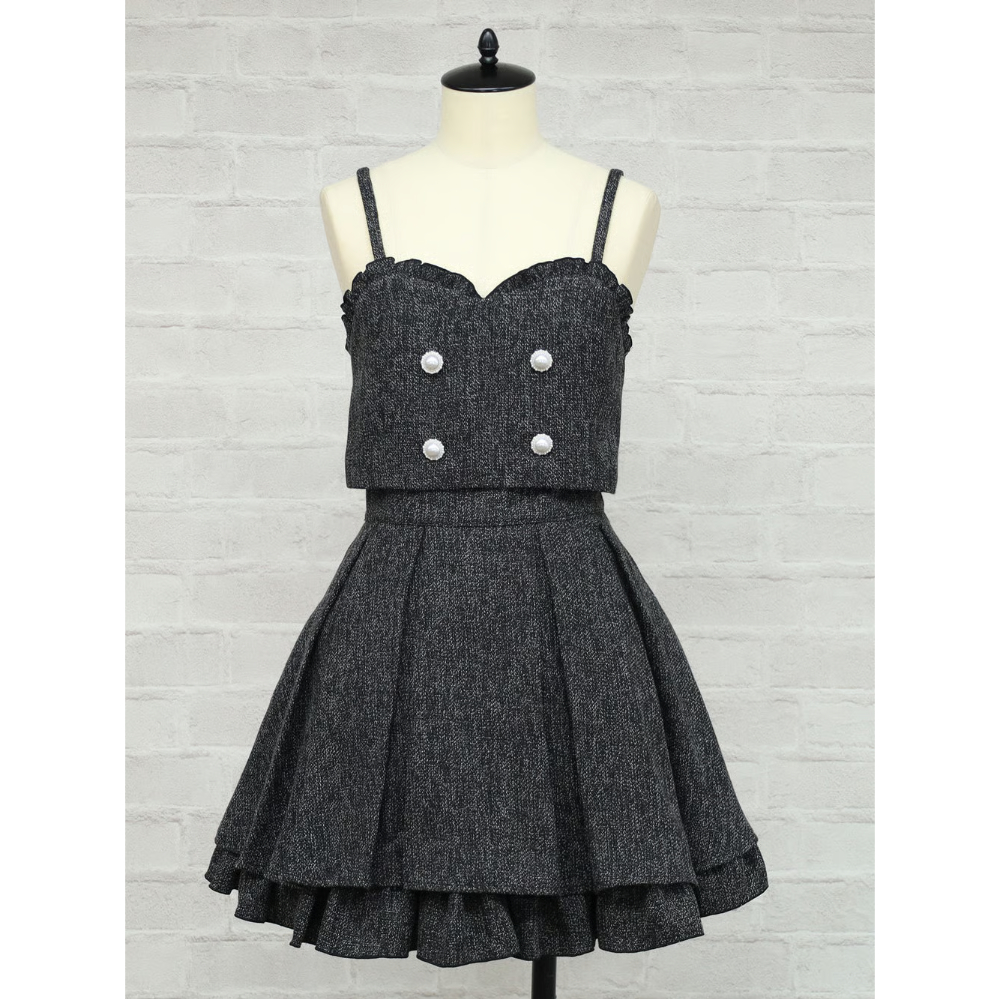 Amavel】Suger Tweed ビスチェ＆スカートセットアップ/126170501 |