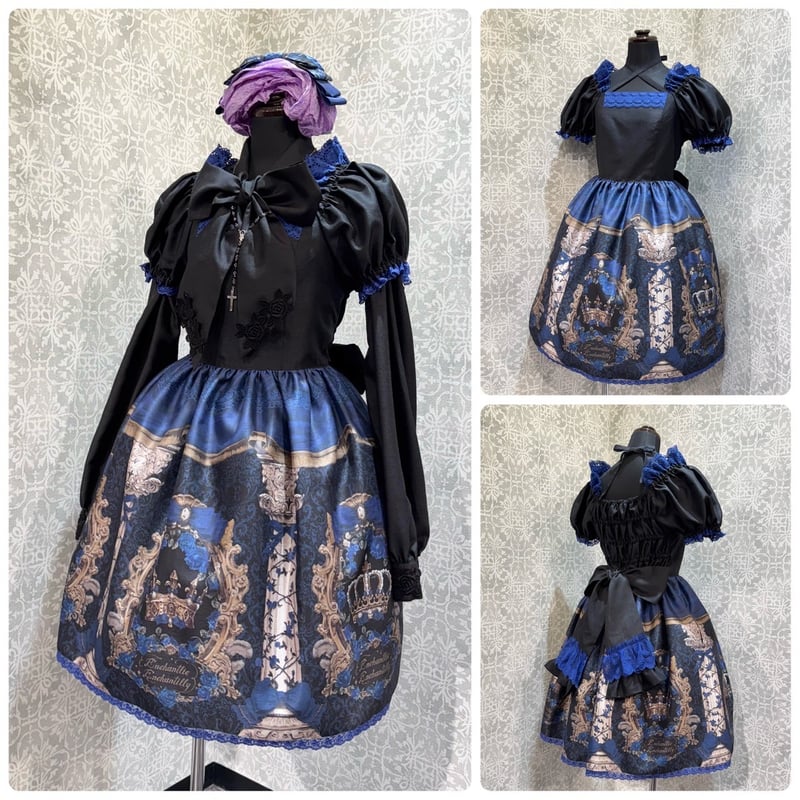Enchantlic Enchantilly】エンタシスローズ ワンピース(青薔薇