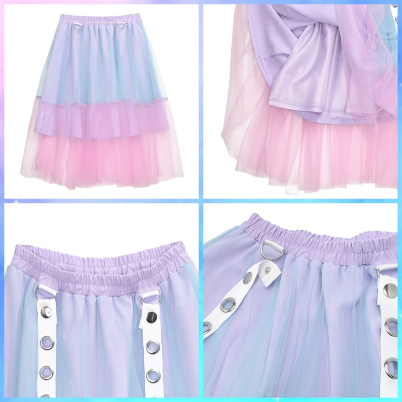 LISTEN FLAVOR】ベルト装備ふわふわチュールスカート（2510405） | KIS