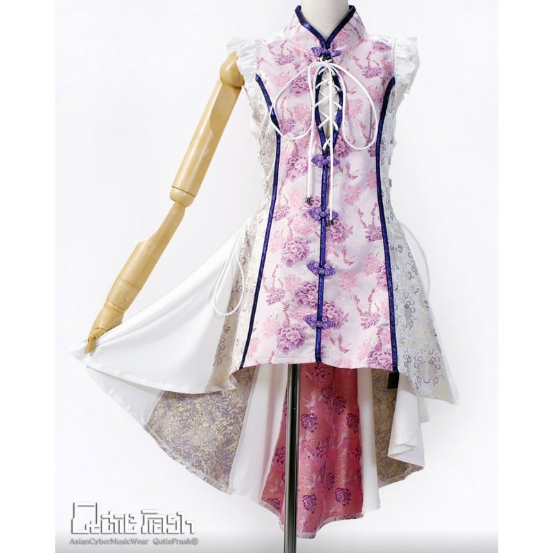 キューティーフラッシュ チャイナワンピース ピンク qutie frash 胸あきチャイナチュニック ピンク 【公式通販】