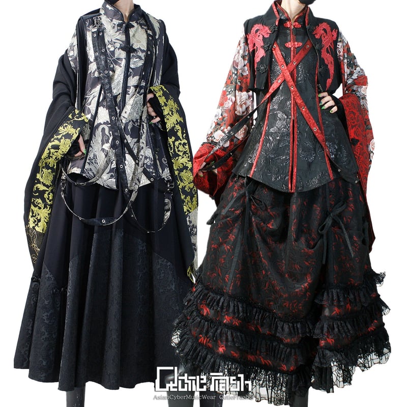 キューティーフラッシュ 美品 チャイナ風 ロングベスト キューティーフラッシュ 美品 チャイナ風 ロングベストの通販 by なな