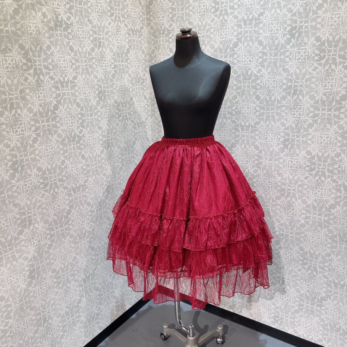 【希少・美品】ATELIER PIERROT ふんわり スカート 総柄 リボン ATELIER-PIERROT】Victorian Ruffle Lace Skirt/GS