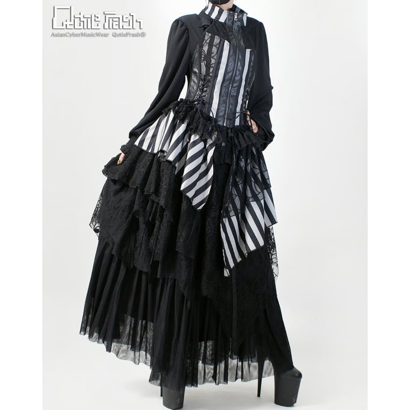 い*ご様 Qutie Frash コルセットスカート ロングスカート Qutie Frash】 後ろロングラップコルセット -TyCHE iero(旧KERA SHOP