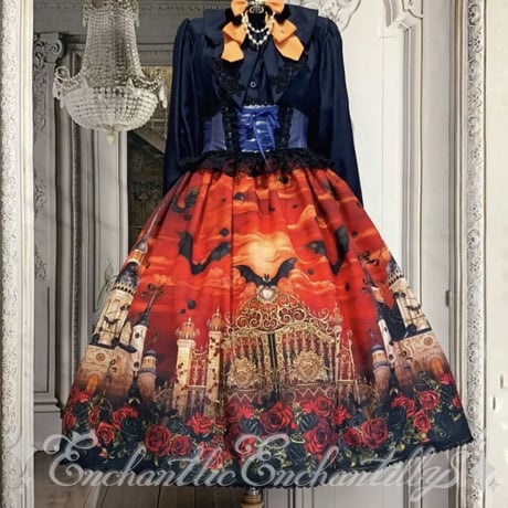 【Enchantlic Enchantilly】幻影薔薇城～コウモリ公爵からの招待状～スカート （夕影）