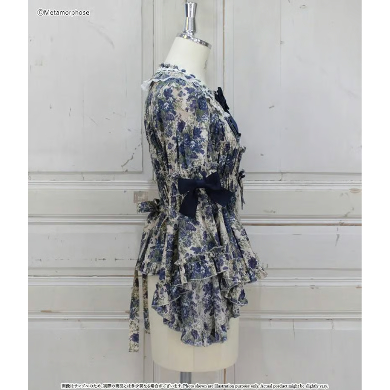 受注予約】メタモルフォーゼ/ゴブランブーケ スクエアあきロング姫袖