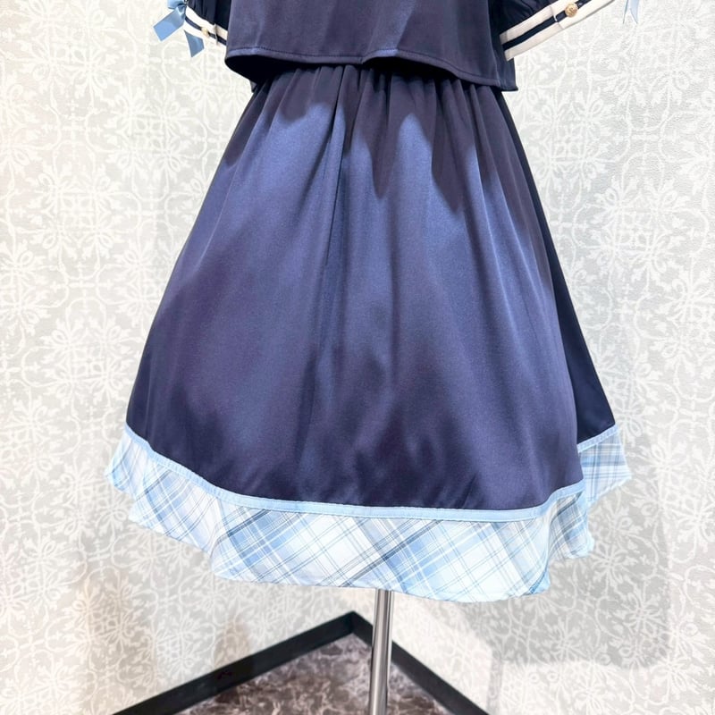 Amavel】 Chouchou Check セットアップ風セーラーワンピース/126170