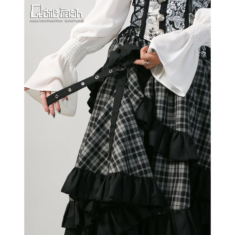 Qutie Frash】フリルロングスカート（9783-SK） | KIST ONLINE