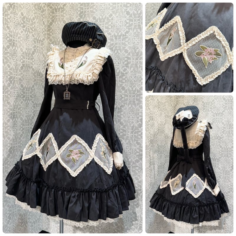 星箱works ベルスーズシリーズ　ワンピース　メイド服　エプロン　すずらん ベルスーズ すずらん刺繍エプロン | HoshibakoWorks