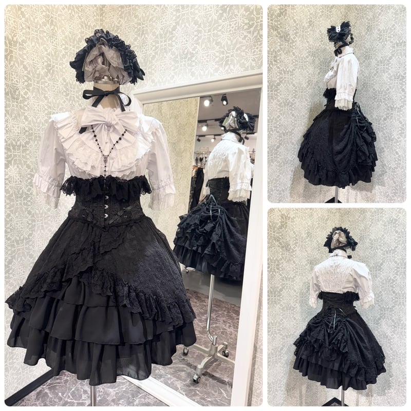 ATELIER BOZ /LAPIN AGILL スカート　フリル　ワインレッド ATELIER BOZ /LAPIN AGILL スカートフリルワインレッド