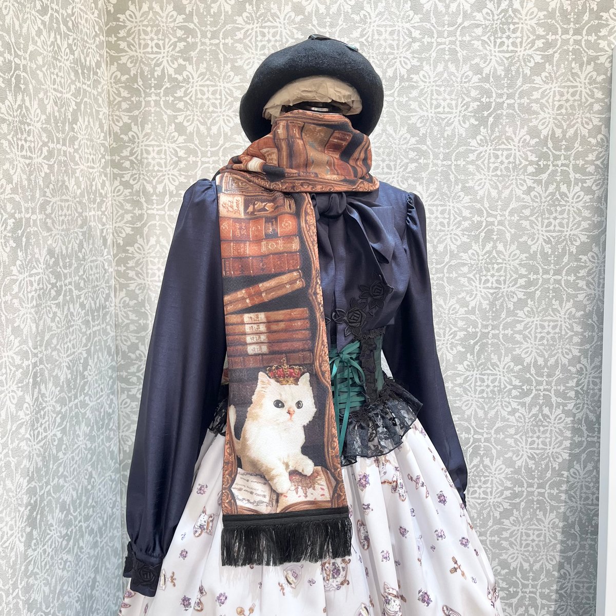 Enchantlic Enchantilly JSK ブラウスセット Enchantlic Enchantilly／トランプローズ シャンタンJSK(エンジ) |