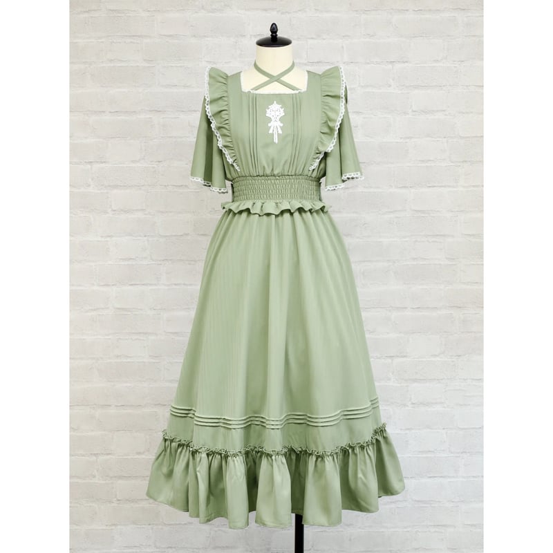 AMACA フリル襟 ロングワンピース ベルト付 上品40 ジョーゼット Amavel】 Feminine Bouquet ロングワンピース/126170503 |