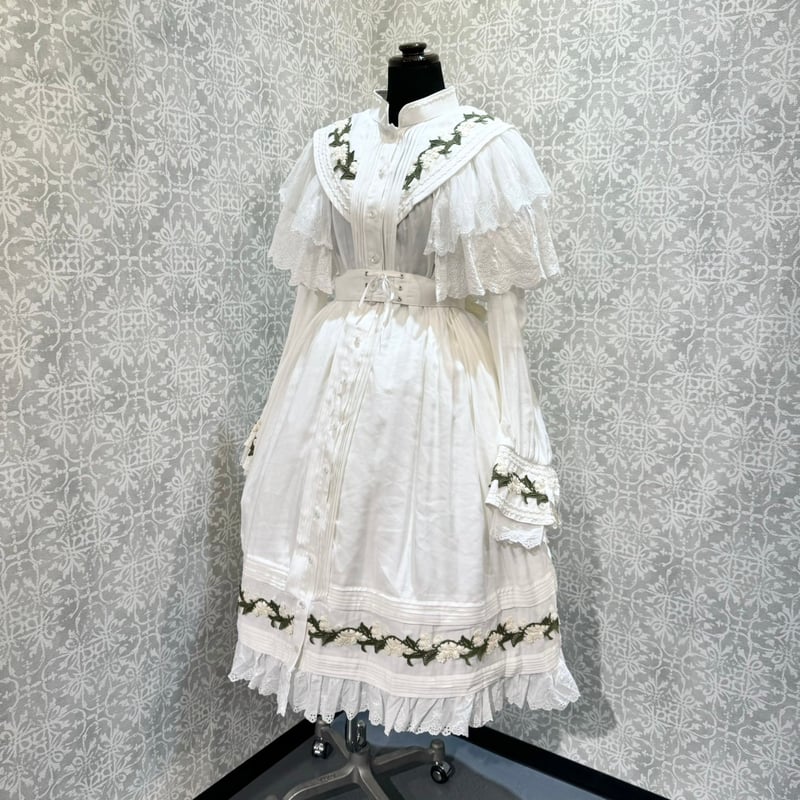 星箱Works】スズランの谷 モチーフレースワンピース(白・Mサイズ  