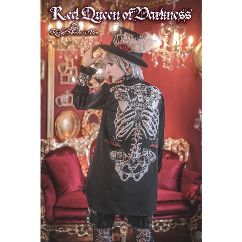 ロイヤルプリンセスアリス闇の赤の女王ブラウス(黒） 闇の赤の女王~Red Queen of Darkness~粟木こぼねコラボ・ブラウス(黒