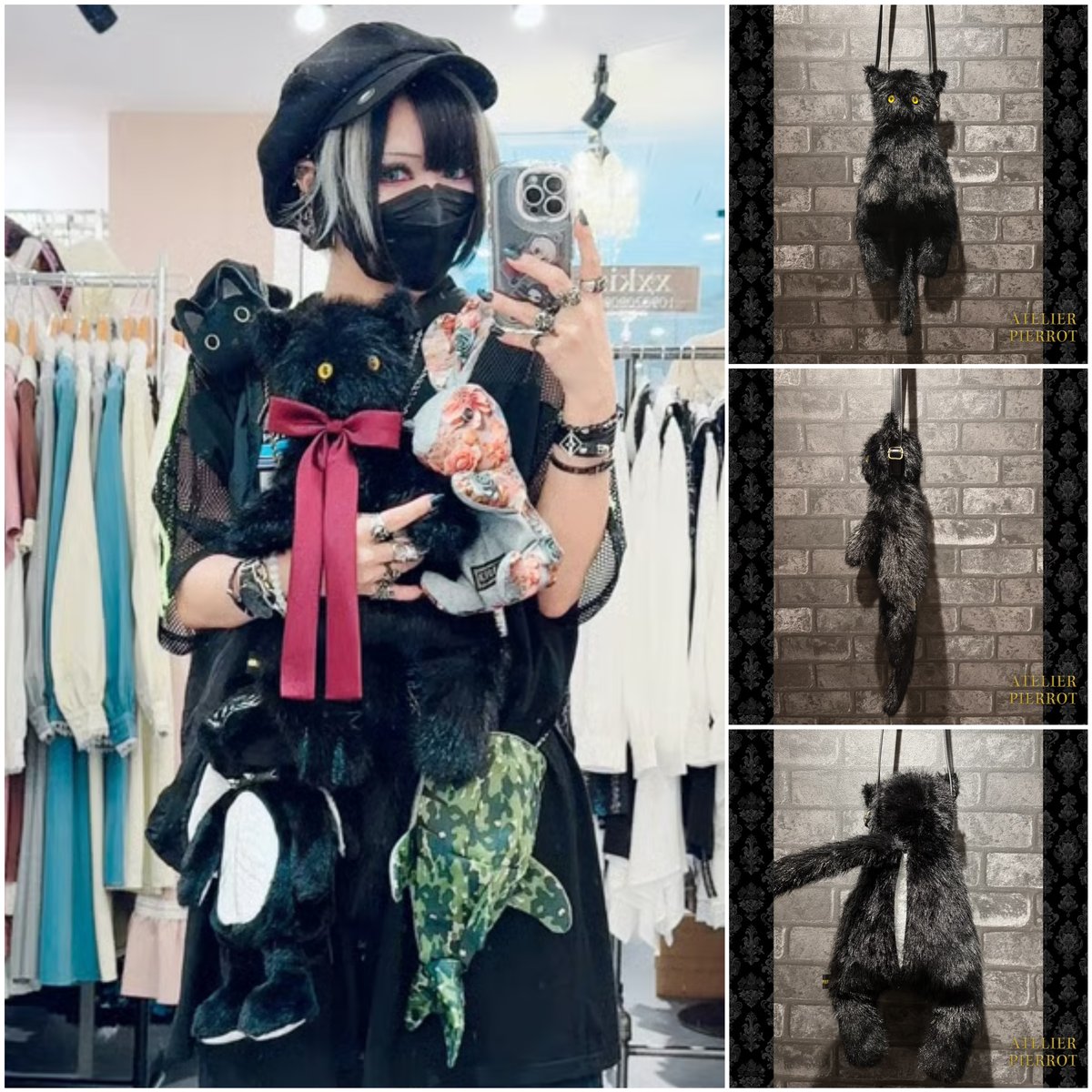 ATELIER-PIERROT】Noir Neko Shoulder Bag/OCB-01