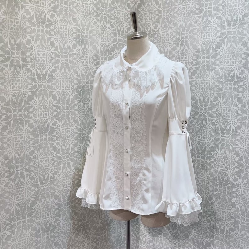 Miho Matsuda フリル付きホワイト長袖シャツ MIHO MATSUDA】ブラウス・グーラ/601013 | KIST ONLINE STORE