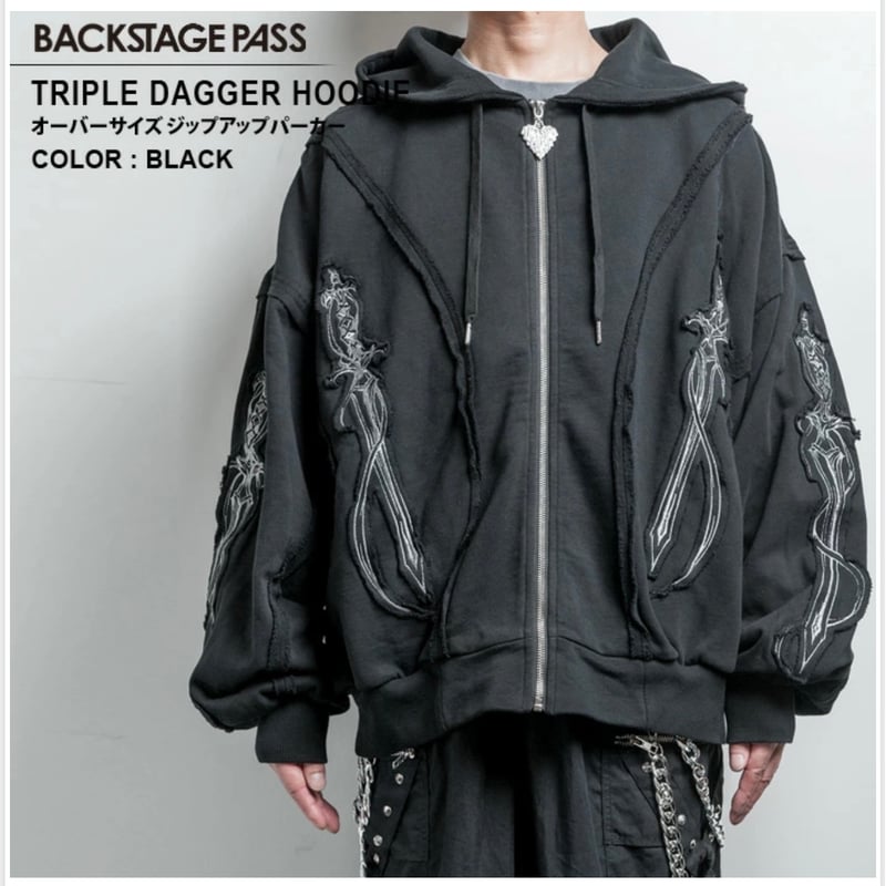 BACKSTAGE PASS】TRIPLE DAGGER HOODIE(トリプル ダガー フ