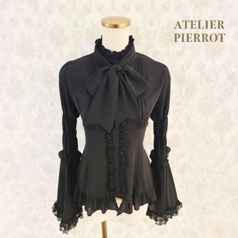 ATELIER-PIERROT】Stand Collar Princess Sleeve B