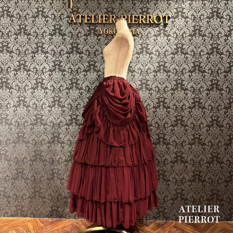 専用アトリエピエロ【ATELIER PIERROT】バッスルスカート　ロング ATELIER PIERROT】 Long Bustle Jumper Skirt☆サマーセール対象