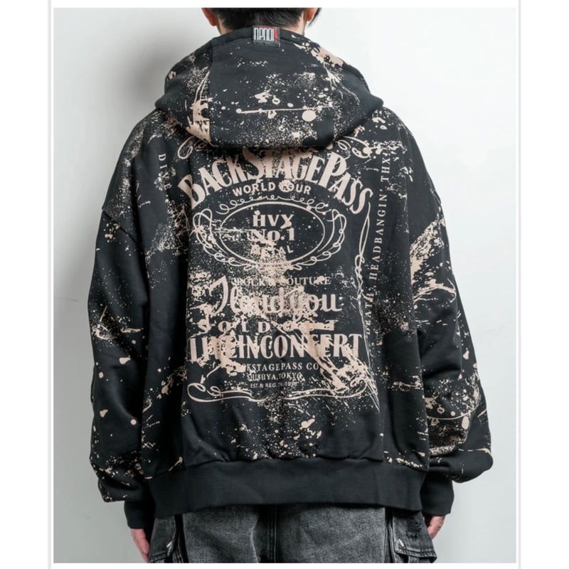 BACKSTAGE PASS】BONZO HOODIE / ビッグシルエット ジップアップパ