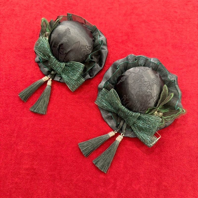 星箱Works】藤花集 中華風 お団子クリップ式ヘッドドレス 星箱Works】藤花集 中華風 お団子クリップ式ヘッドドレス