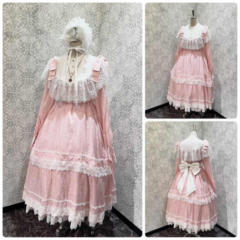 星箱works アンジェリカ ヨークレースワンピース ピンク 星箱Works】 アンジェリカ ヨークレースワンピース/A24A01574【お