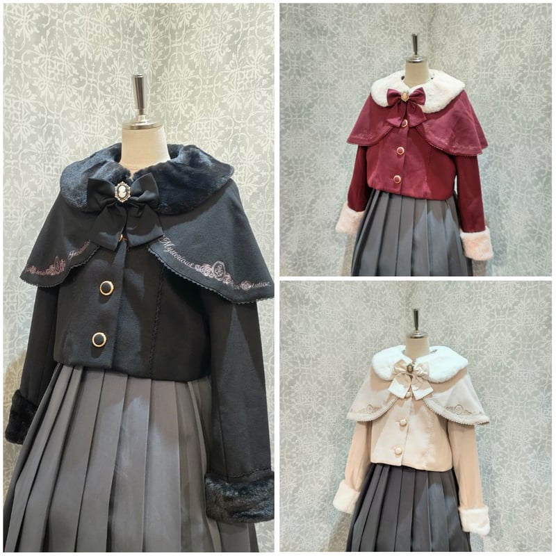 Amavel 新品未使用 Rosette Doll ケープ付ショートコート Amavel】Rosette Dollケープ付ショートコート/125231027 | KIS