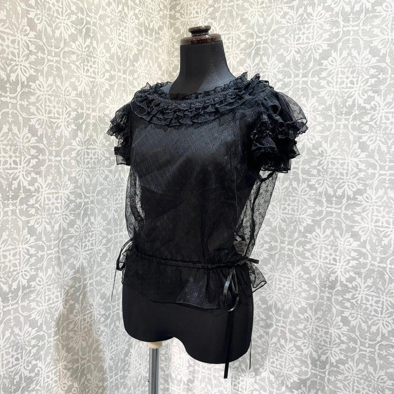 専用★the virgins scallop tops シースルートップス チュールシアートップス(ホワイト) | Syell Raffiné