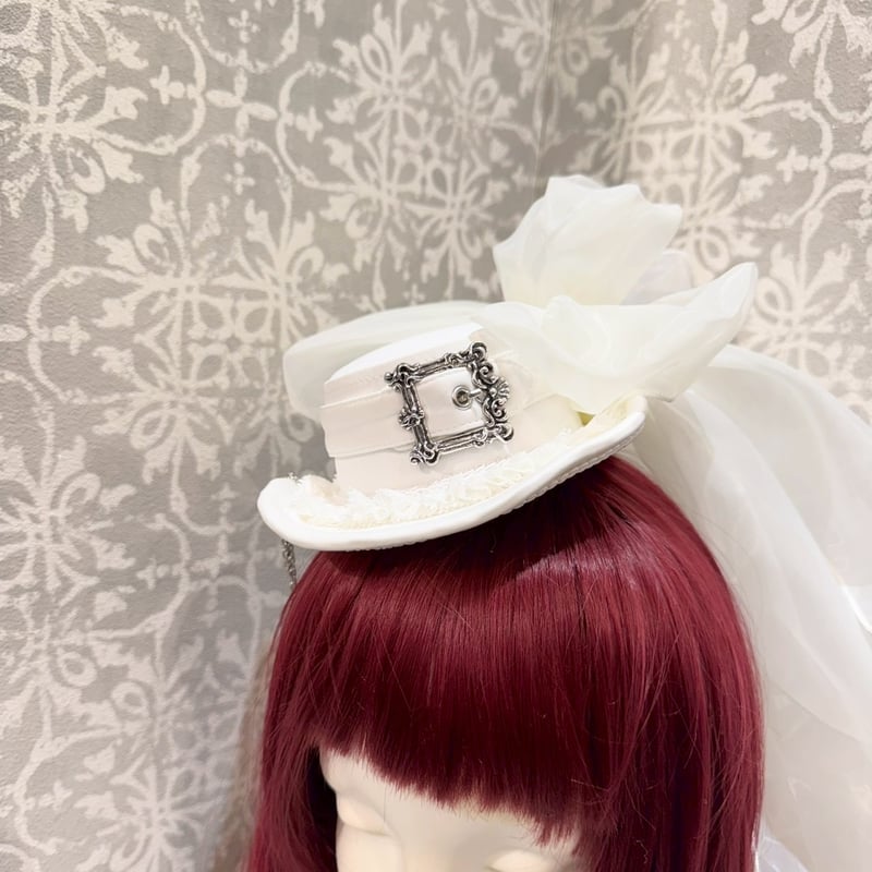 【値下げ済】星箱works 真夜中の囁き シルクハット 星箱Works】 幻影の狩人-Fantôme- フレームシルクハット/A25C01983【お