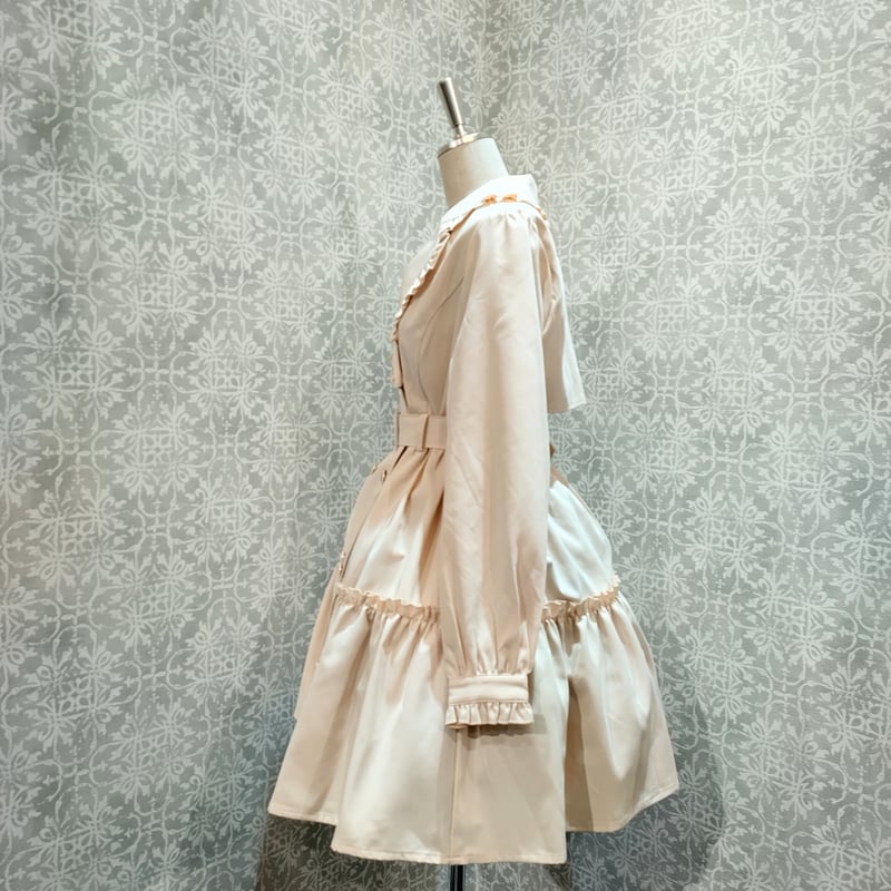 Amavel】フリルティアードトレンチコート（ミドル丈）/125210112